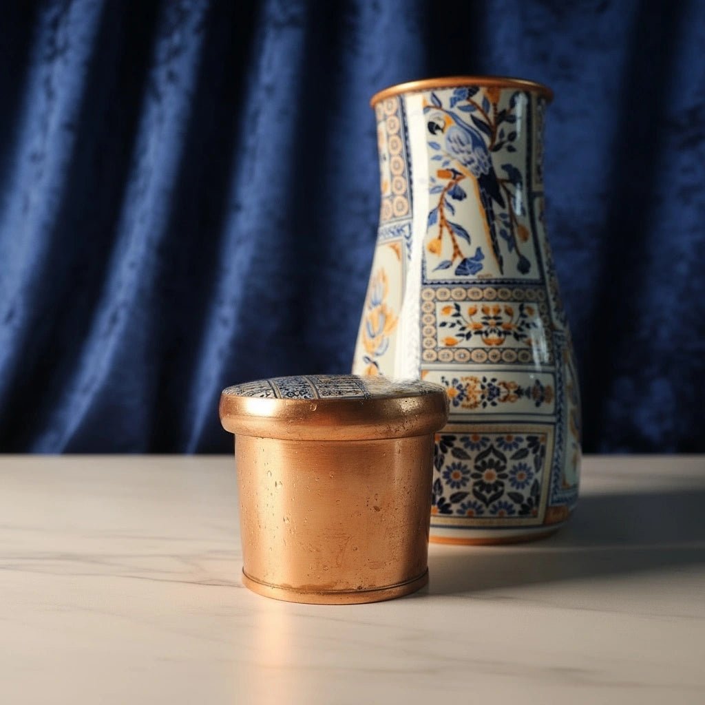 Handcrafted Copper Tumbler with Inbuilt Glass | Luxury Artisan Drinkware | Handcrafted by CHAAK DESIGN