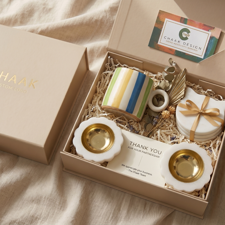 Handcrafted custom marble gifting collection for corporate gifts, weddings, and bulk personalized marble gift sets by Chaak Design