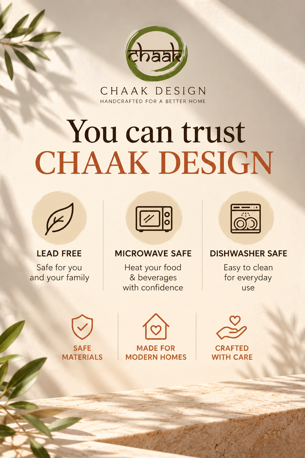 Chaak Design handcrafted for better homes brand card
