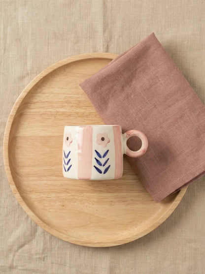 Handcrafted Ceramic Coffee Mug | Floral Hand - Painted Tea Cup | Microwave Safe Handmade Mug | Handcrafted by CHAAK DESIGN