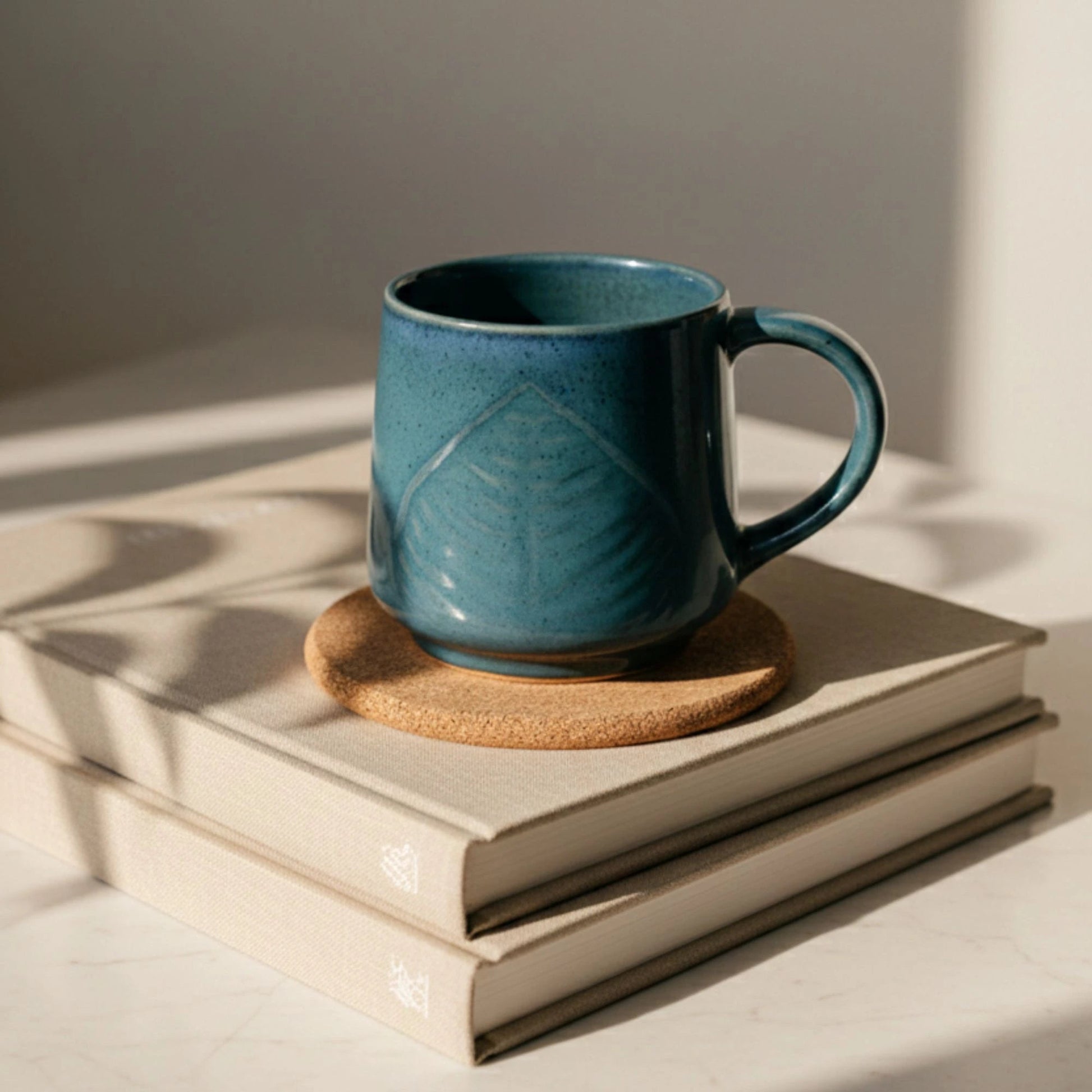 Handcrafted Ceramic Coffee Mug | Minimal Blue Glazed Tea & Coffee Cup | Microwave & Dishwasher Safe | Handcrafted by CHAAK DESIGN