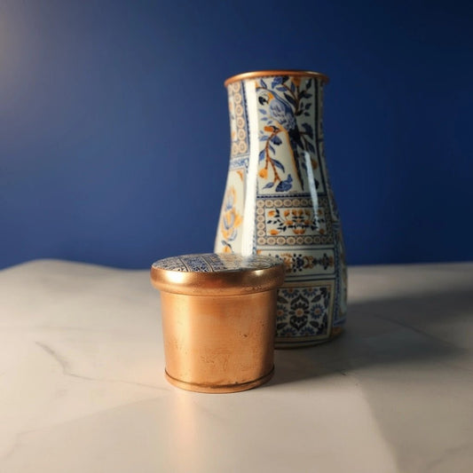 Handcrafted Copper Tumbler with Inbuilt Glass | Luxury Artisan Drinkware | Handcrafted by CHAAK DESIGN