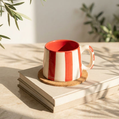 Handpainted Ceramic Mug | Artisan Two - Tone Coffee & Tea Cup | Handcrafted by CHAAK DESIGN