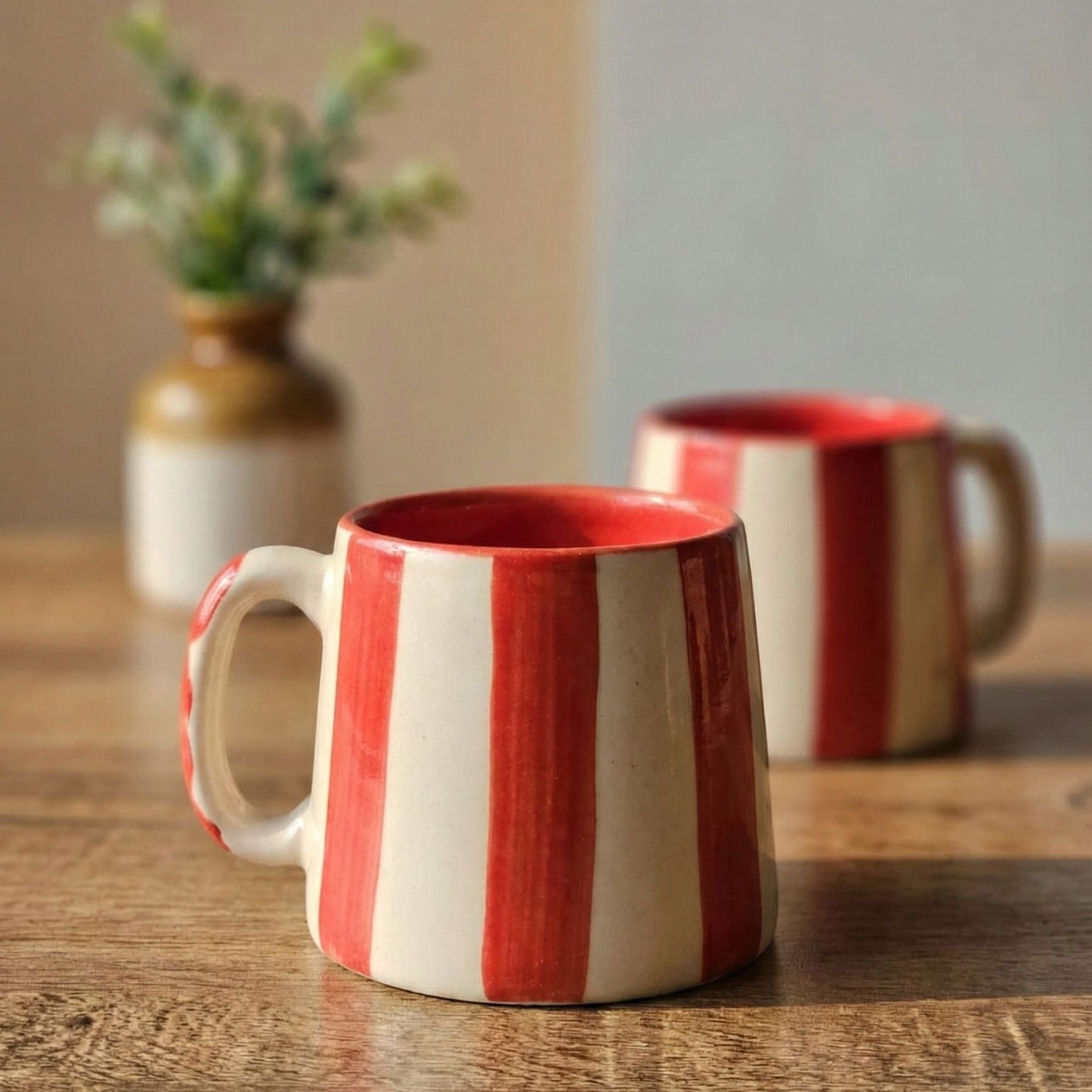 Handpainted Ceramic Mug | Artisan Two - Tone Coffee & Tea Cup | Handcrafted by CHAAK DESIGN