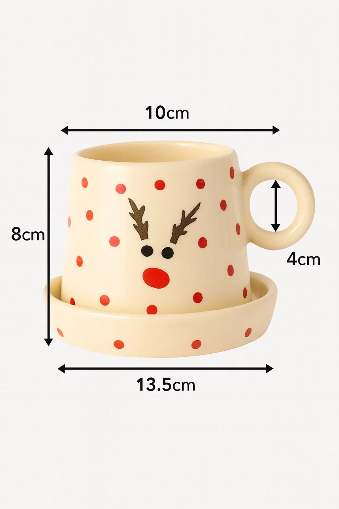 Luxury Handcrafted Ceramic Mug with Matching Saucer – Perfect Christmas Gifting | Handcrafted by CHAAK DESIGN